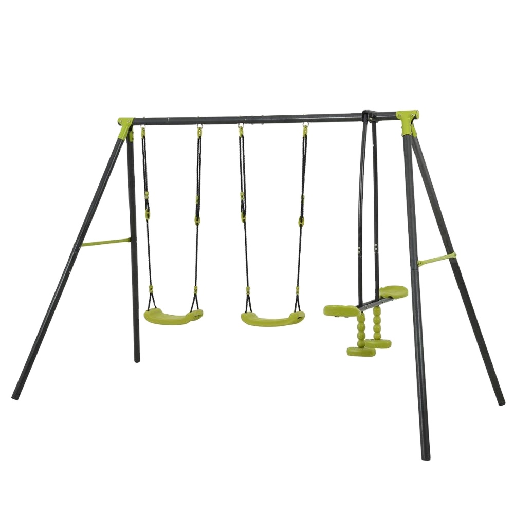 XIUNAN XNS008 multifunction enjoyable mental plastic double patio swings and face to face toy swing set playground
