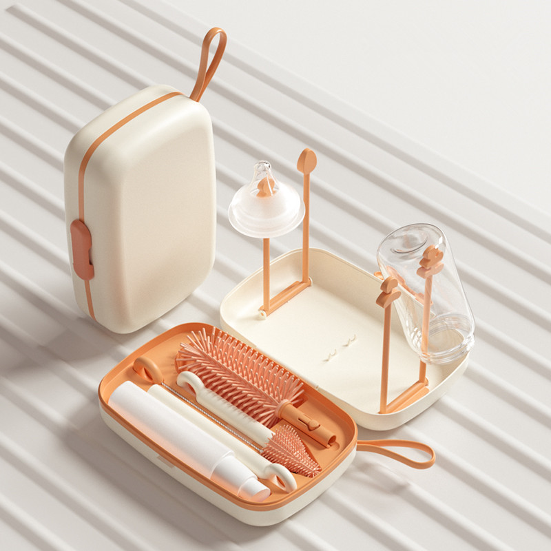 Travel Bottle Drainer Tray Baby Bottle Dryer Holder Oem/Odm Baby Bottle Cleaning Brush Dryer Drainer Storage Drying Rack