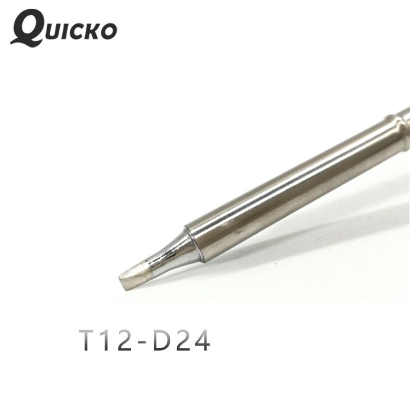 QUICKO T12-D24 формы D Серия сварочный железные наконечники для FX9501/951/907 T12 ручка OLED и STC-LED T12 паяльная станция для фотоаппаратов моментальной печати 7s расплава олова