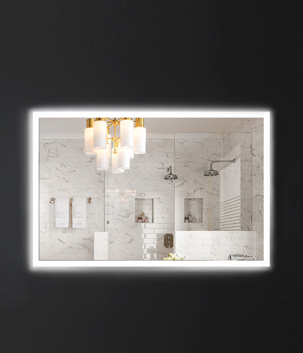 24x30 дюймов ванная комната LED косметическое зеркало анти-туман настенный макияж зеркало со светодиодной подсветкой