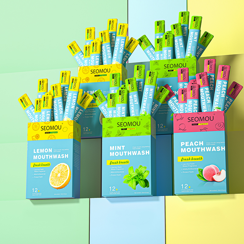 OEM Private Label 10ml Portable Sachet Pocket Mouth Wash Mouth Cleansing Oral Refresher Mini Strip Mouthwash
