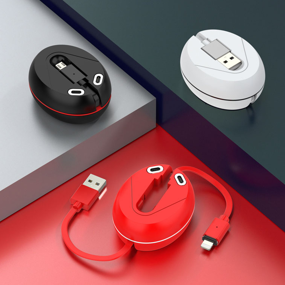 Оптовая продажа, многослойный зарядный кабель из ТПЭ, Выдвижной micro usb Тип C V8, спиральный 3 в 1, магнитный usb-кабель