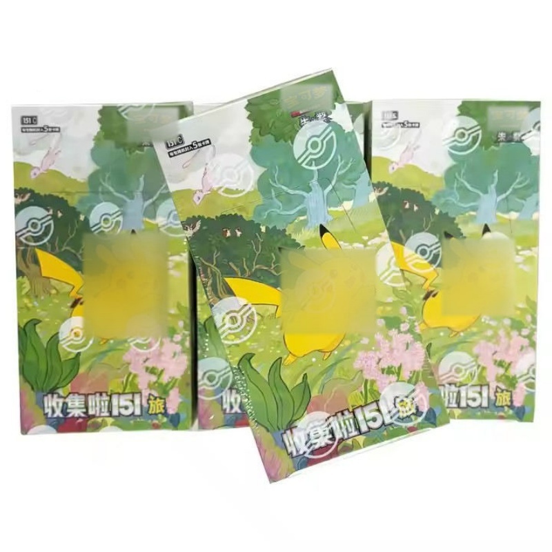 Hot Sale Simplified Chinese Game Card Pokomoned Pikachus 151 PTCG Journey Collectible Booster Box Rare Case Gift