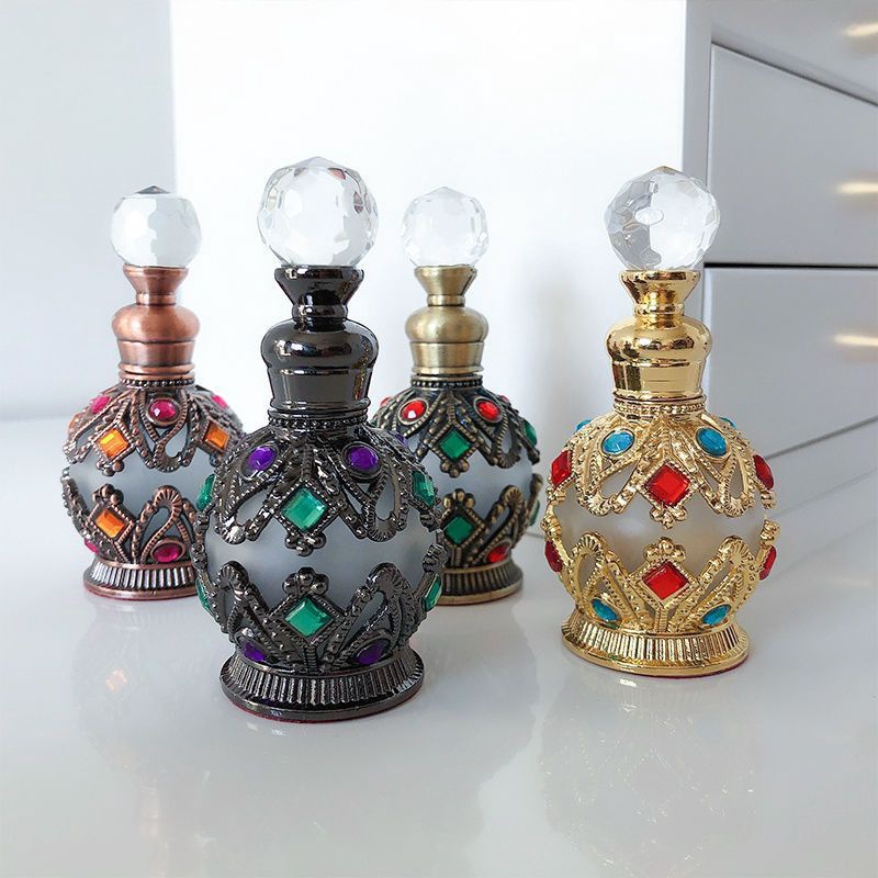 Wholesale 15ml Butterfly Antique Vintage Luxury Dubai style Arabic Glass Essential Oil Perfume Bottle
