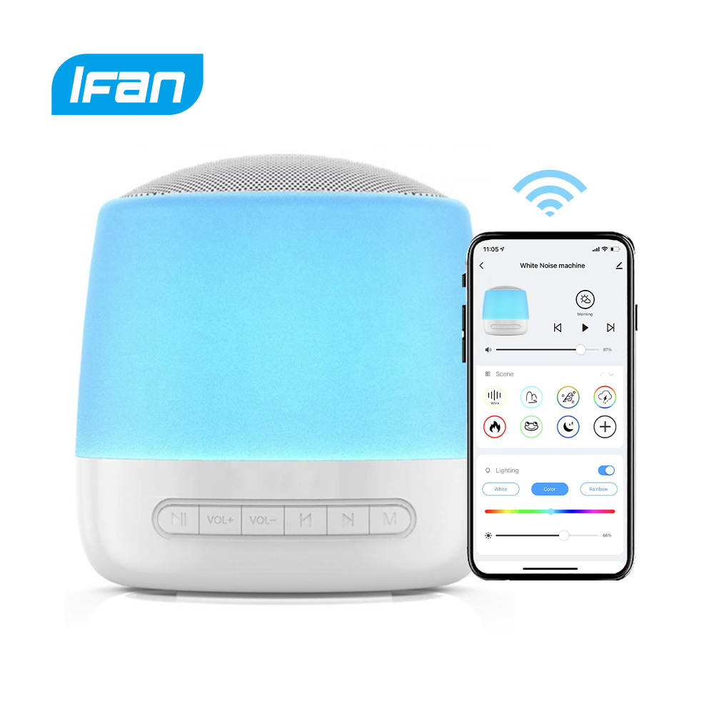 Baby sleep smart machine with white noise, built-in 34 imported genuine license sleep music to help sleep APP and voice control