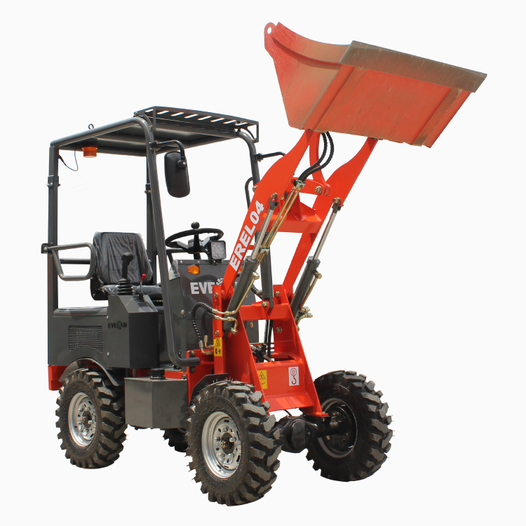 Everun Китай новый дизайн EREL04 0,4 тонная небольшой Электрический мини фронтальный погрузчик с стандартный ковш для продажи