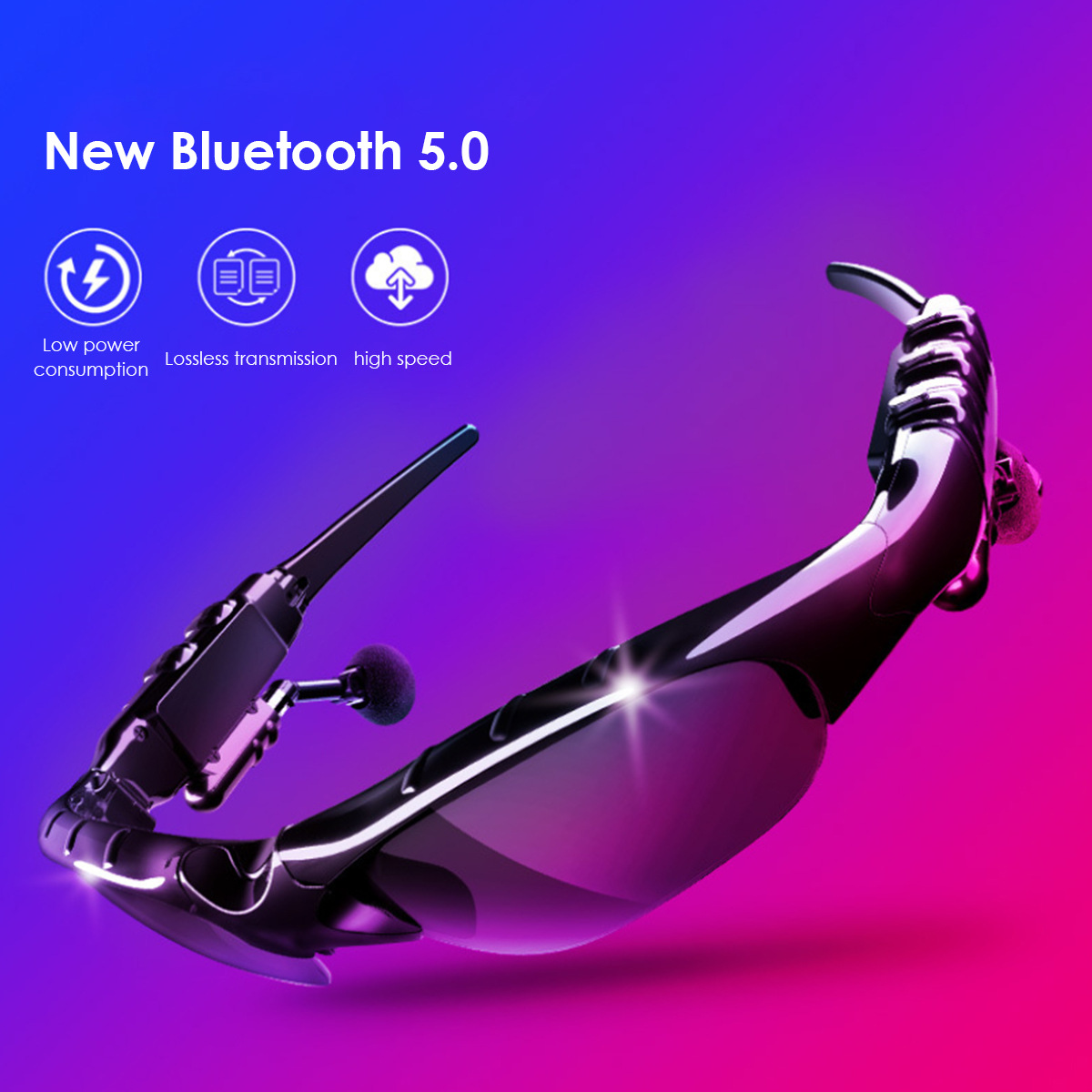 Smart BT Cycling Sunglasses Sport Music Outdoor Riding Wireless Earphone Bike Polarized Lens Sun Glasses Headphone With Mic
