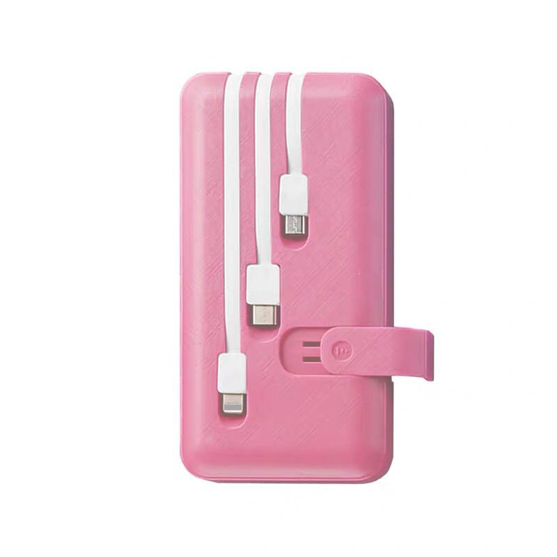портативный Power Bank быстрое зарядное устройство Powerbank встроенный 3 кабеля внешний аккумулятор зарядное устройство