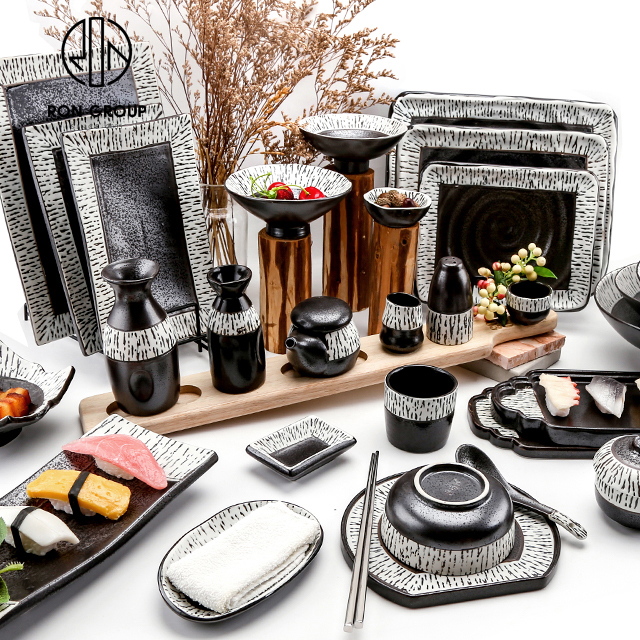 High Quality Japanese Restaurant ceramic set plate bowl tableware