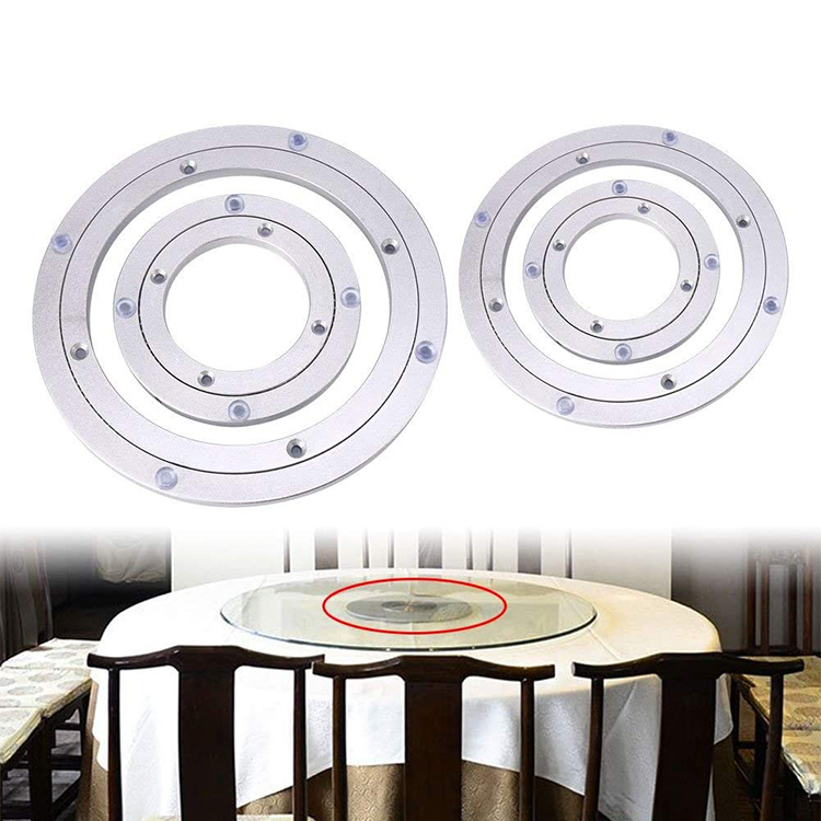 table Turntable Ring - Commercial Aluminum Lazy Susan Bearing Hardware Single-Row Ball Bearings for Heavy Loads