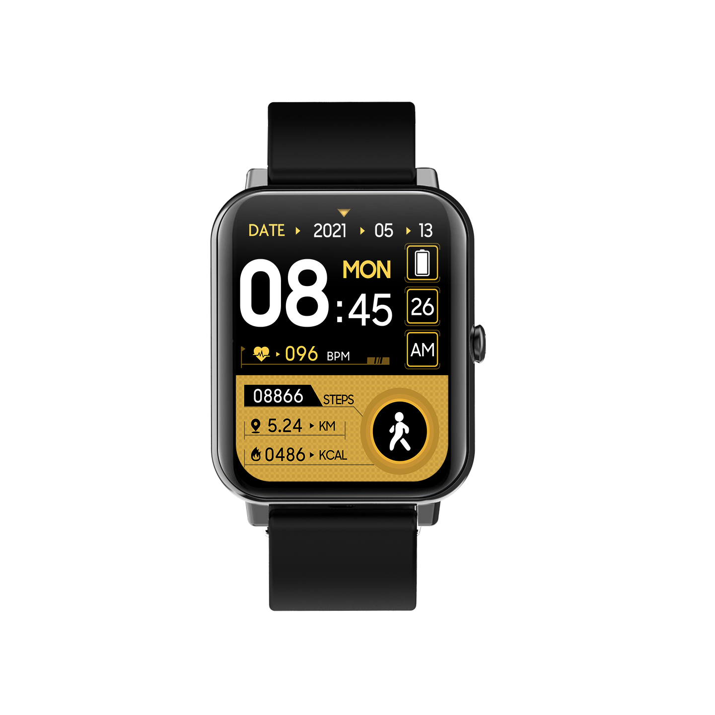 The message prompts Smart Watch GPS full touch Heart Rate Blood Pressure Wrist Smartwatch For men women Sport watch
