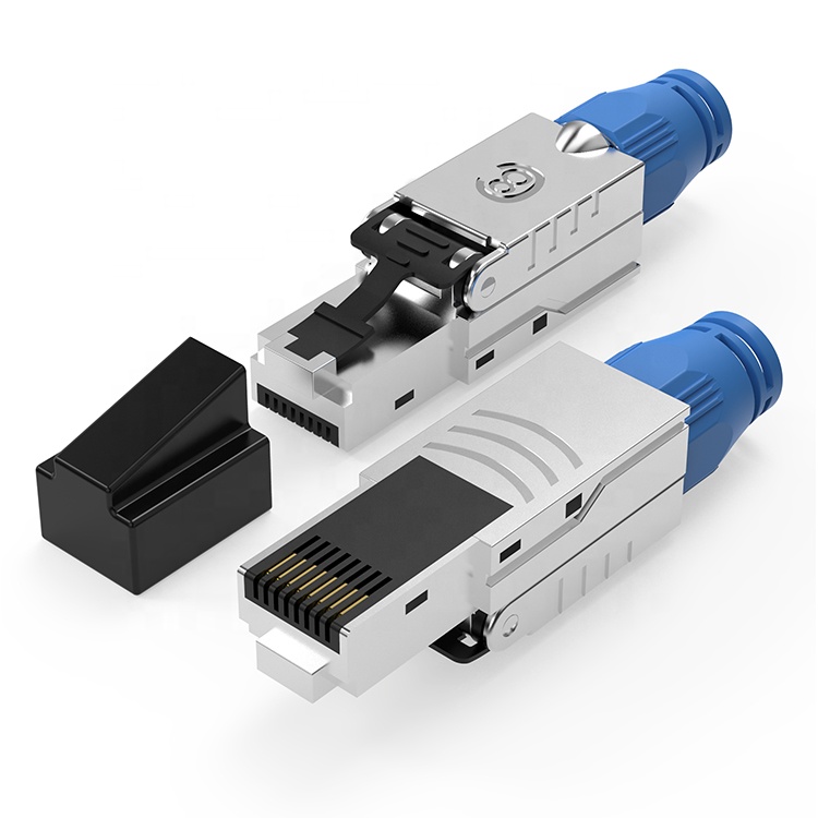 Коннектор кабеля Ethernet Cat8 RJ45, металлический инструмент, простой разъем для завершения 2000 МГц, 2 ГГц, 40 г, двухэкранированный твердый кабель локальной сети