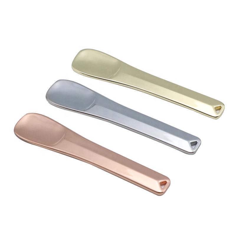 Facial Massage Tool Small Skincare Cream Spatula Spoon Metallic Cosmetic Spoon