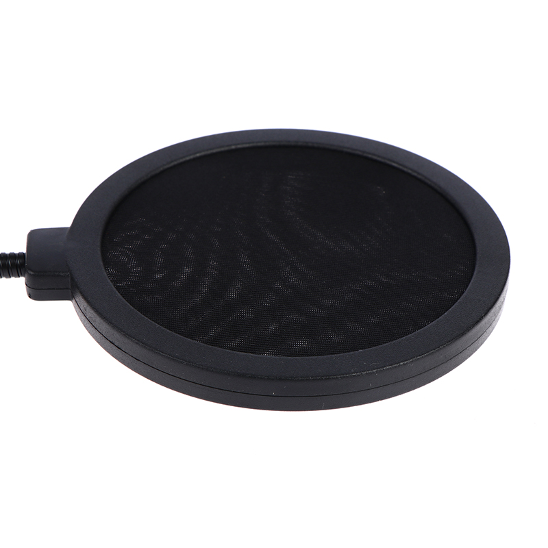 Microphone pop filter shield