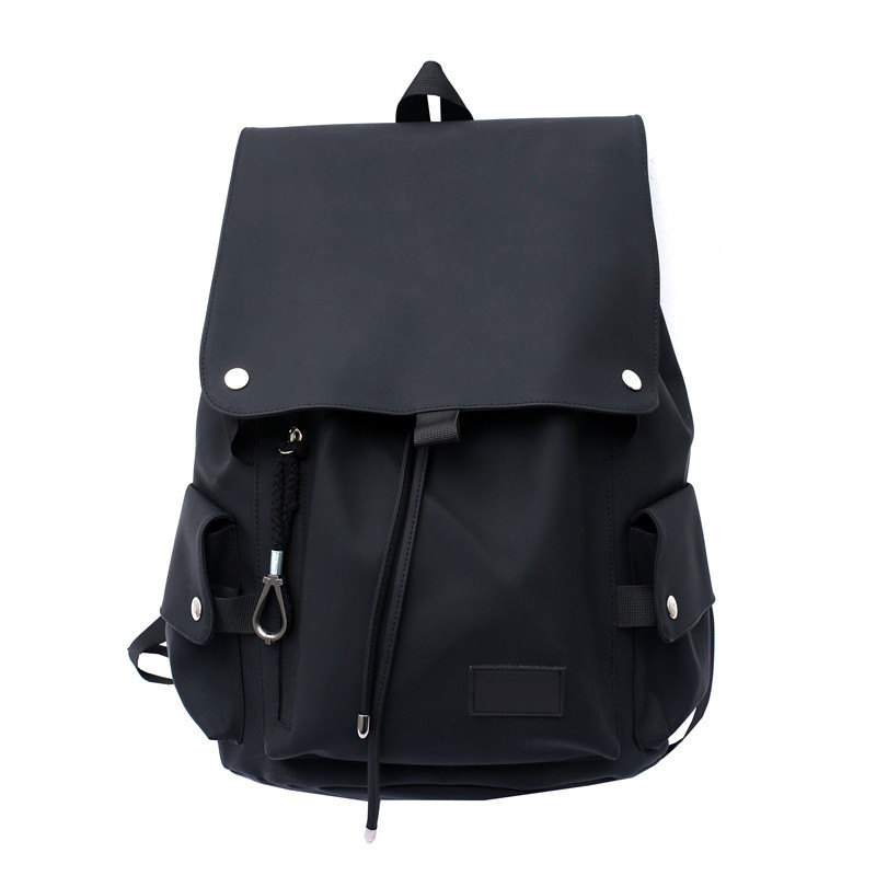 Hong Kong Fashion cool neutral locomotive backpack large capacity large cover student schoolbag 2021 spring new backpack