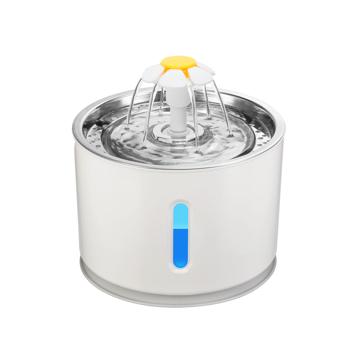 Горячая продажа из нержавеющей стали Pet Fountain 2.4L автоматический Кот фонтан воды СИД питатель воды собаки для собаки и кошки