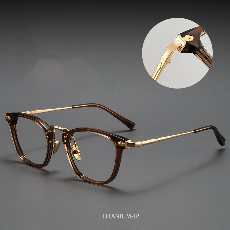 High Quality Optical Titanium Eyeglasses Frame 100% Titanium And acetate Glasses Eyewear Optical For Ladies Prescription Glasses