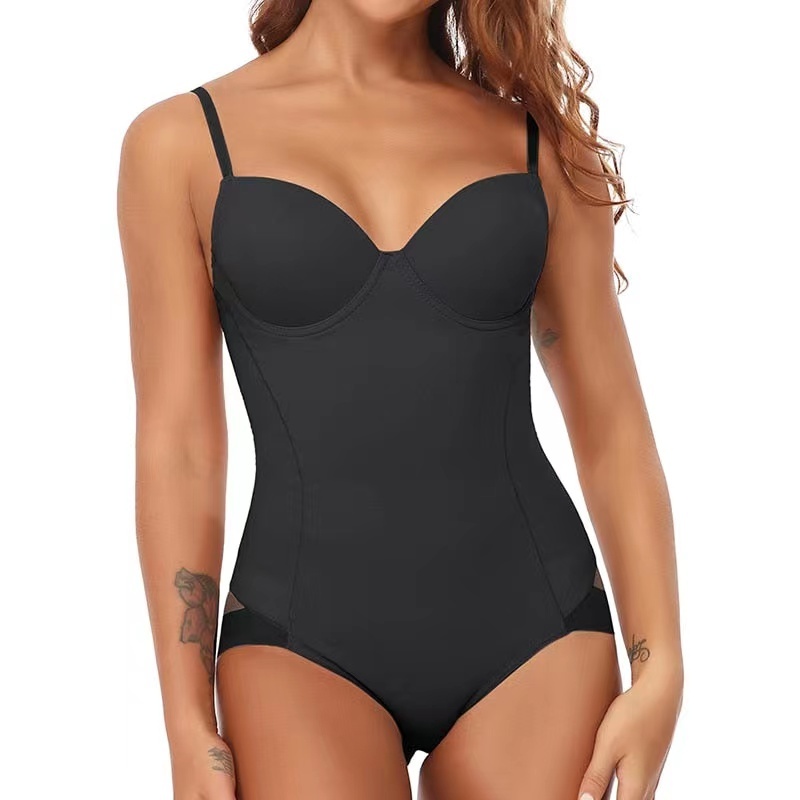 Women's Seamless Shapewear Full Body Brief Bras Body Shaper Firm Butt Lifter Bodysuit With Bra