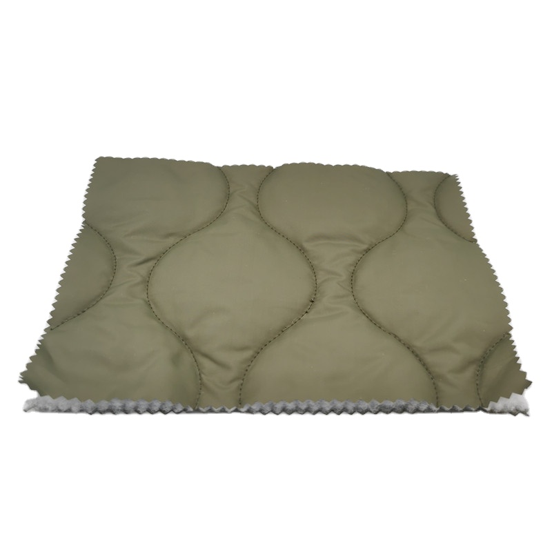 wavy stitch 100 nylon taffeta waterproof double faced quilted fabric for jacket
