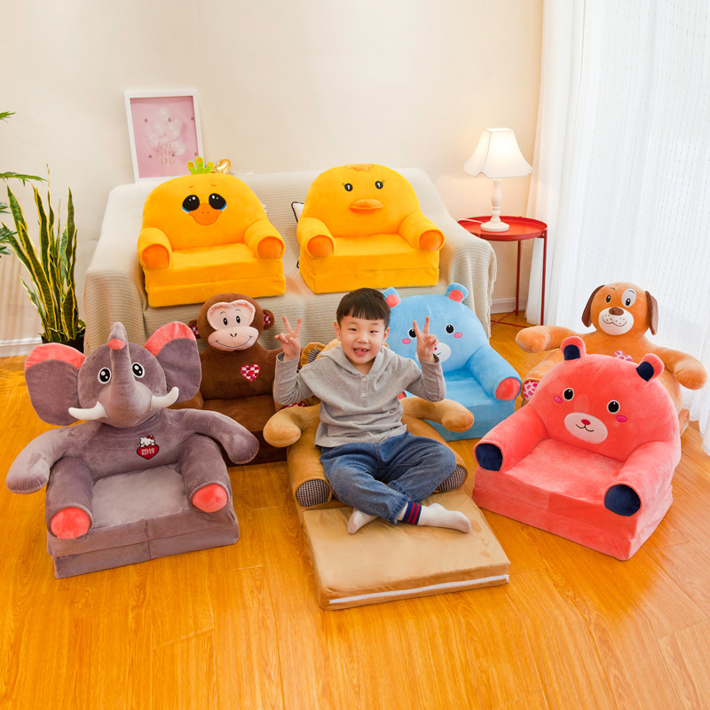 Wholesale Cute Kids Sofa Cartoon Animal Mini Baby Chair Foldable Sofa Chair