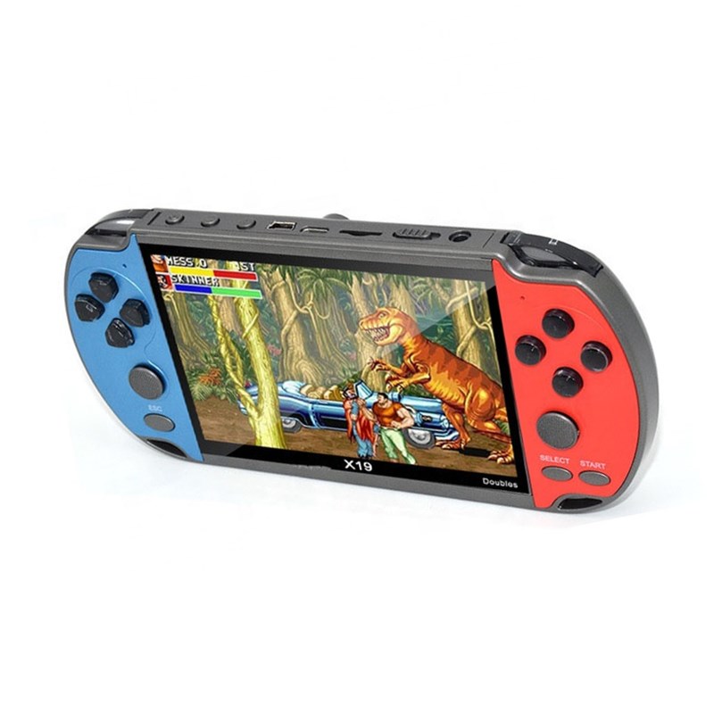 X19 портативная игровая консоль 4,3 дюймов сенсорный экран 32 бит 8 Гб видеоприставка для Дважды DVD плеер X19