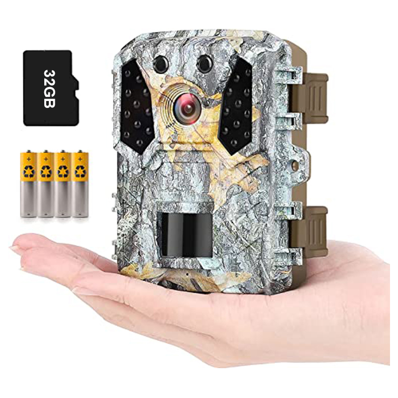 Mini off-road camera M2, 20MP 1080P, free 32GB SD card and 4AA battery, game camera infrared sensor