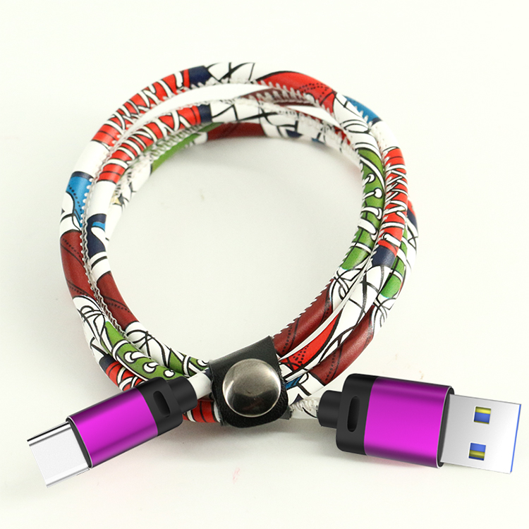 Новинка 2021, распродажа, многотоковый Стабильный Usb-кабель типа C, кожаные кабели для передачи данных для Iphone