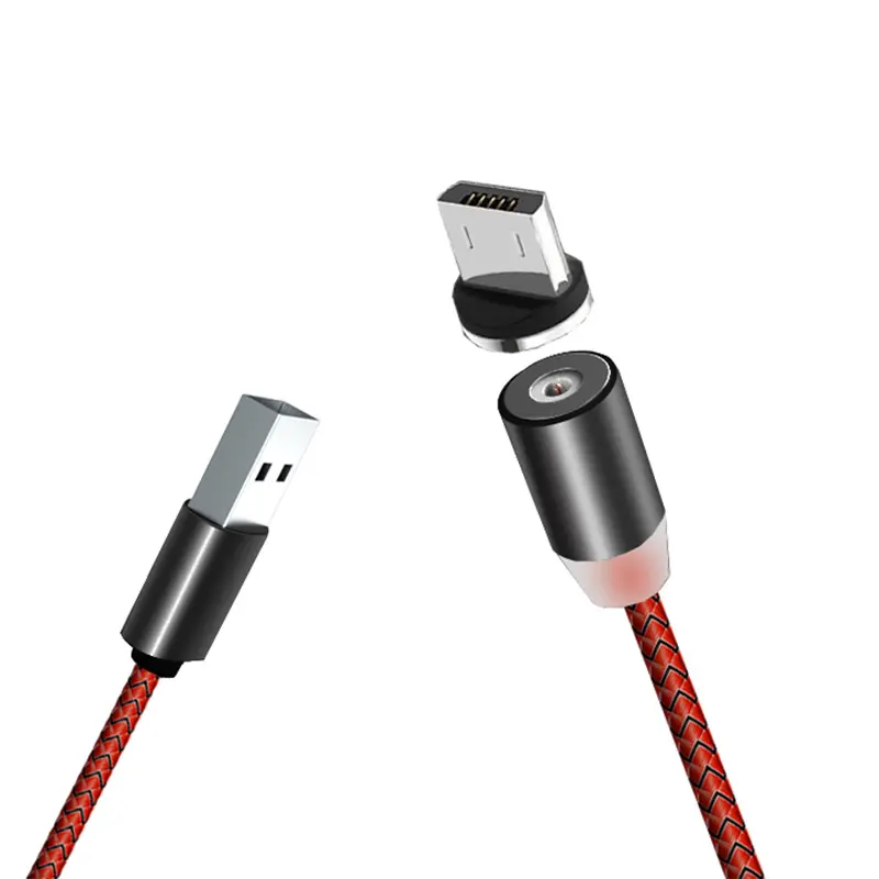 2020 New arriving Fast charging magnetic usb cable 3 in 1 nylon braided mobile charger usb type c cable 3.0
