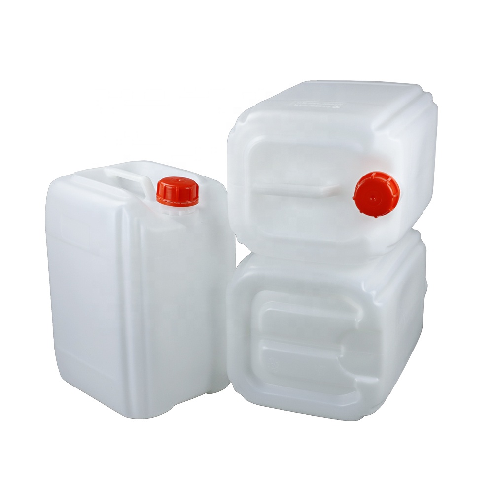 20 л пластиковый цилиндр белый пищевой класс квадратный канистра HDPE 20 литров химический барабан прозрачный 20 кг контейнер-ведро