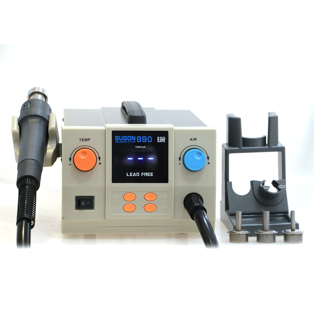 990 700 Вт Цифровая автоматическая паяльная станция SMD BGA с термофеном CE ROHS