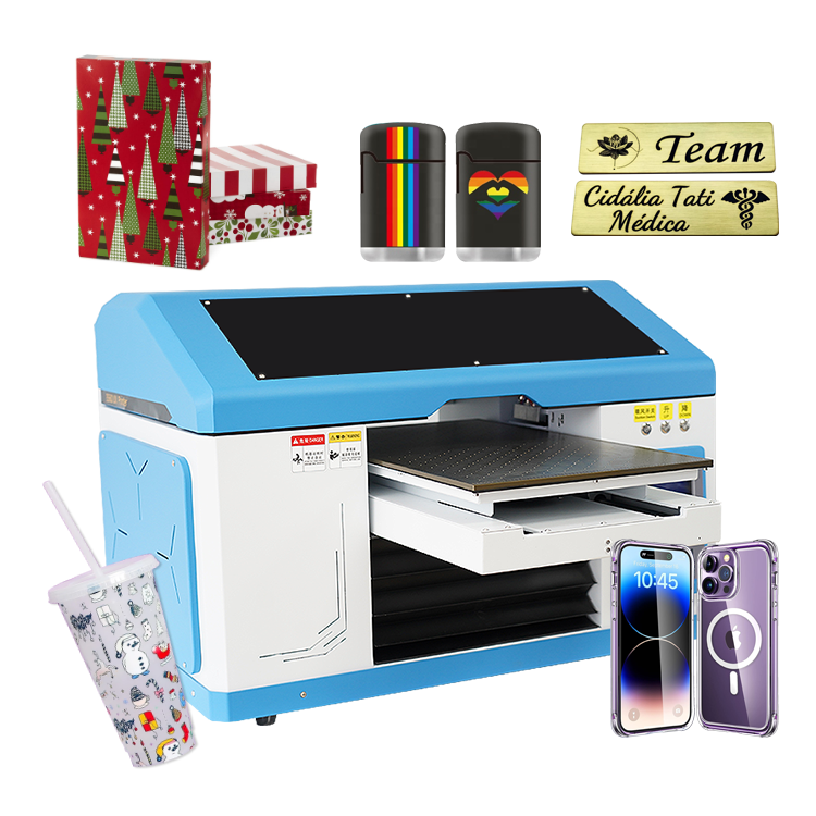 Proprinter Dual Head Desktop Mini Small A3 Mobile Phone Case Inkjet Led Uv Printing Machine Uv Flatbed Printer For Acrylic