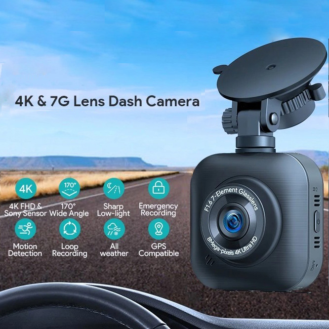 UHD 4K Car Camera Built in WiFi GPS Car Dashboard Camera Recorder Night Vision Car DVR 4K Dash Cam