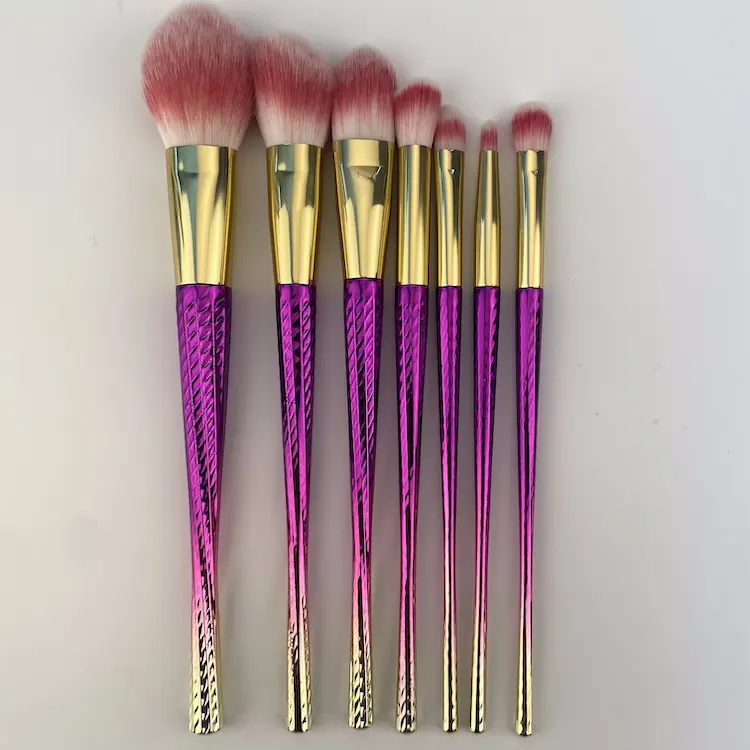 Private Label Best Beauty Face Care Makeup Tools Colour Makeup Brushes Set Custom Mermaid