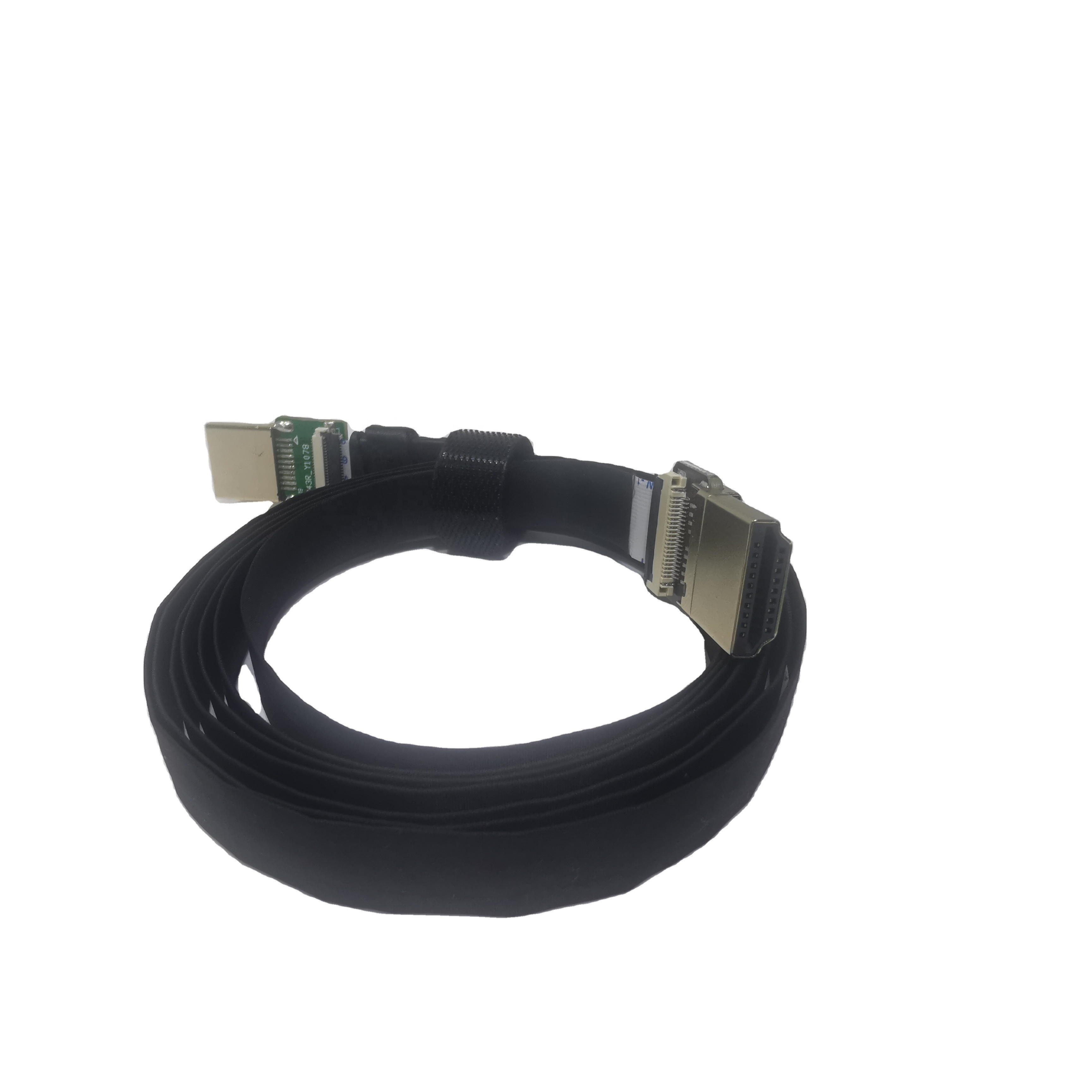Плоский тонкий ленточный кабель HDMI FFC FPV HDMI кабель штекер-штекер Стандартный HDMI штекер для RED BMCC Sony FS7 Canon C300 черный