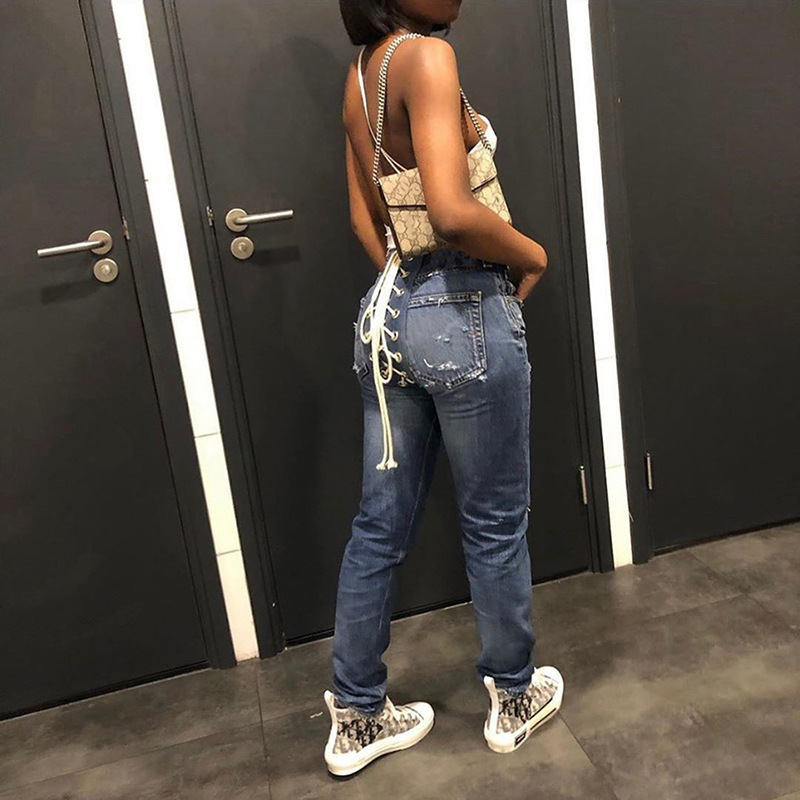 2020 Stylish Summer Fashion Street Women Girls Denim Pants Jeans