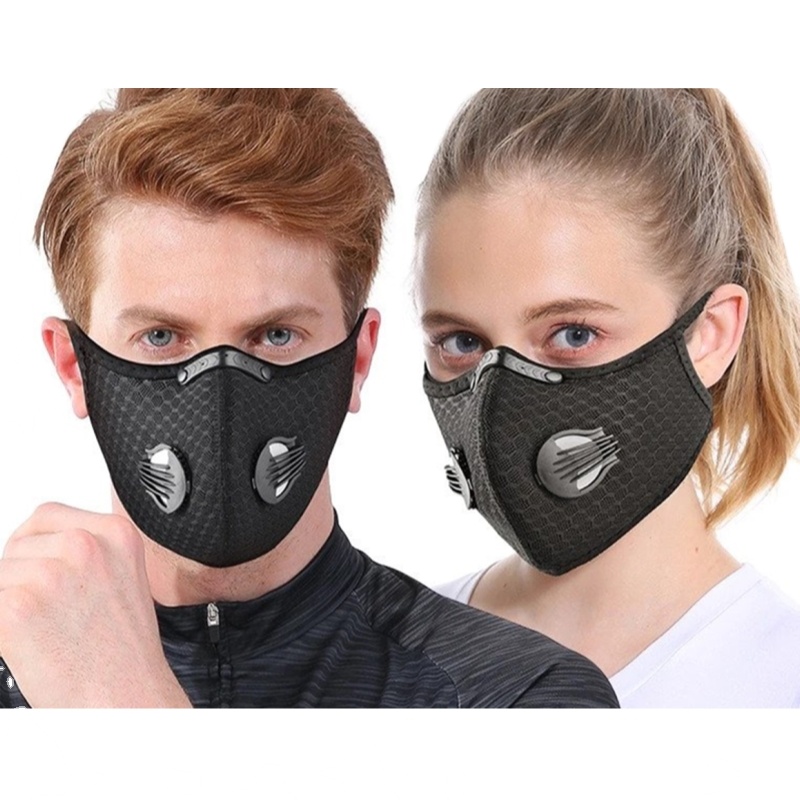 Dustproof Sports Face Mask With Replacement PM2.5 Carbon Filter Anti-smog Anti-haze Vogue Gym Mask