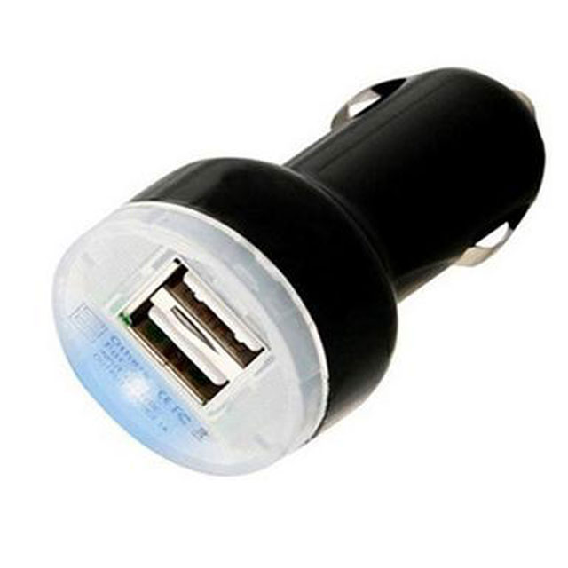 Автомобильное зарядное устройство с двумя USB-портами и светодиодным индикатором, 5 В, 2,1 А