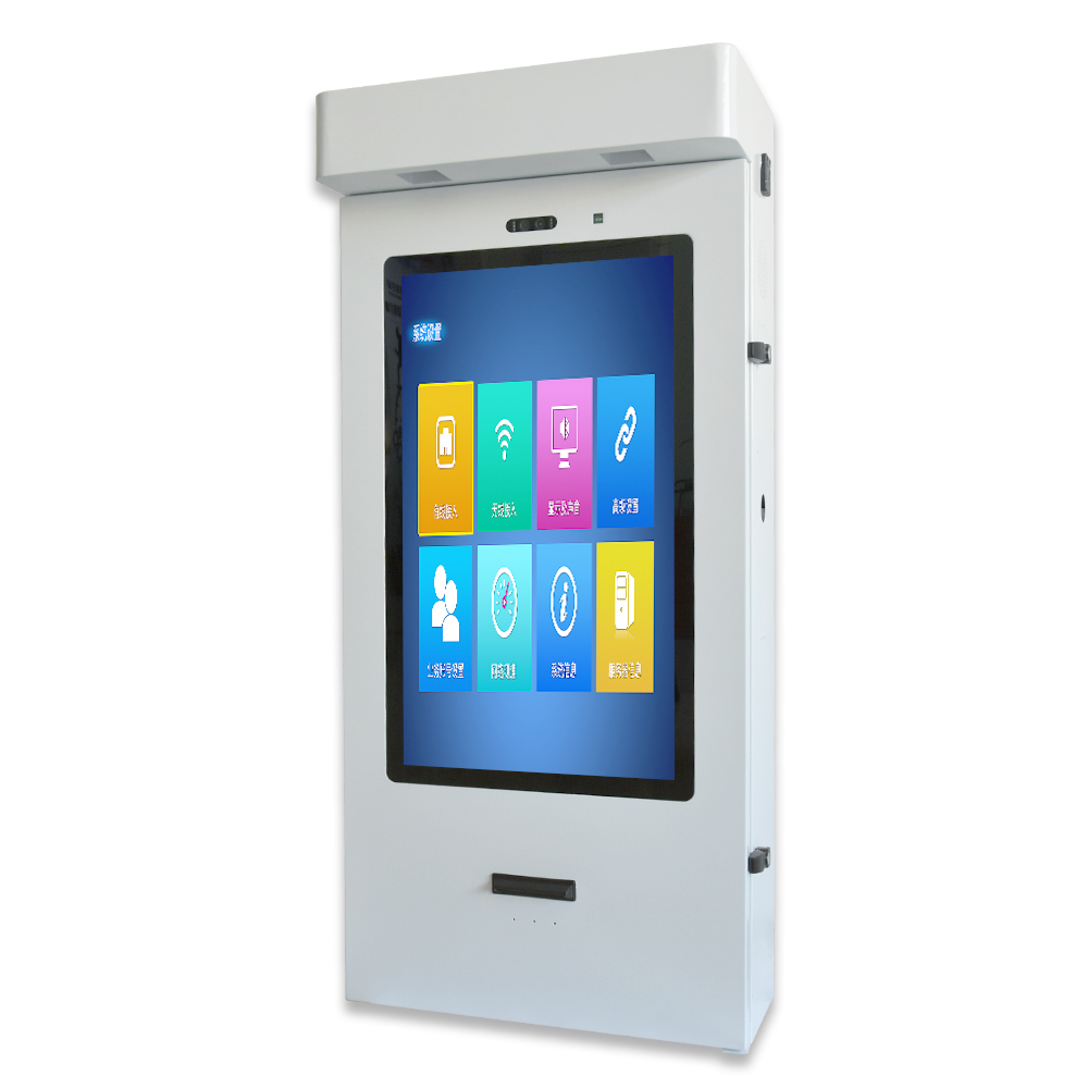outdoor touchscreen queuing system kiosk parking payment machine contactless