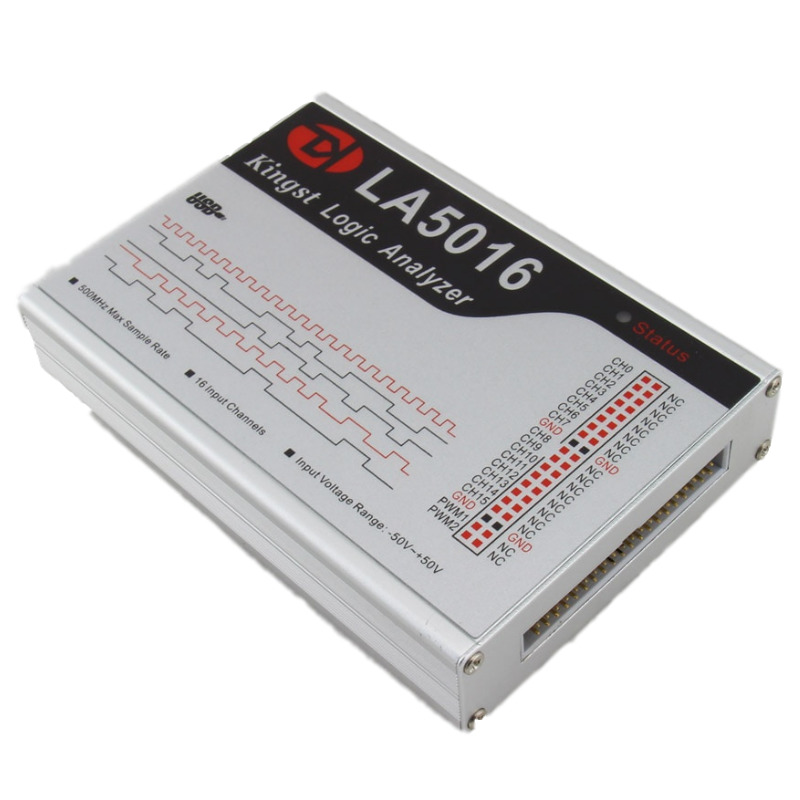 Kingst LA5016 USB логический анализатор 500M Максимальная скорость выборки, 16 каналов, 10B образцы, MCU,ARM, инструмент отладки FPGA, английское программное обеспечение