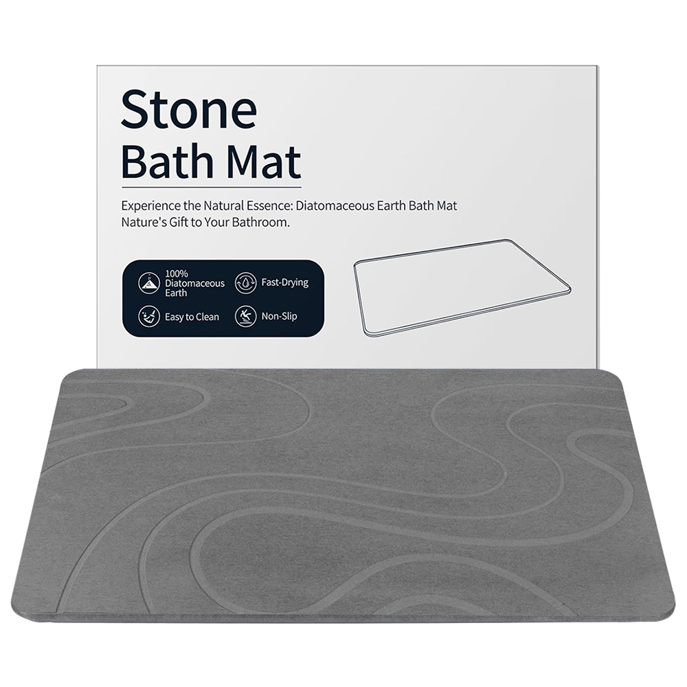 CF BDMB63 Custom Anti-slip Super Absorbent Diatomaceous earth Diatomite Stone Quick Dry Drying Bath Mat Bathroom Rug Floor Mats
