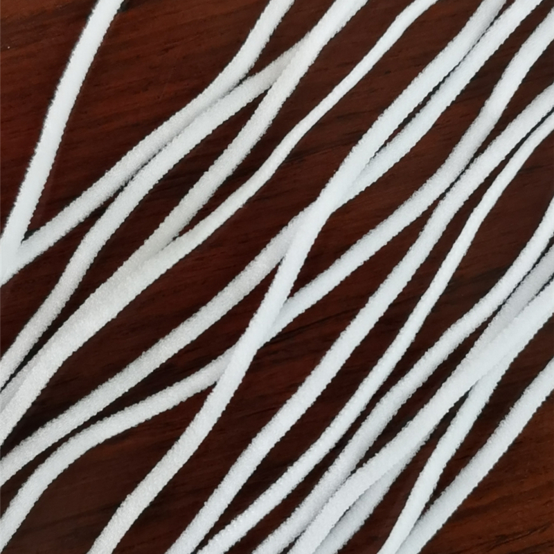 Factory supply 4mm 5mm Flat elastic earloop Polyester spandex white Elastic ear tie earloop Disposable earloop