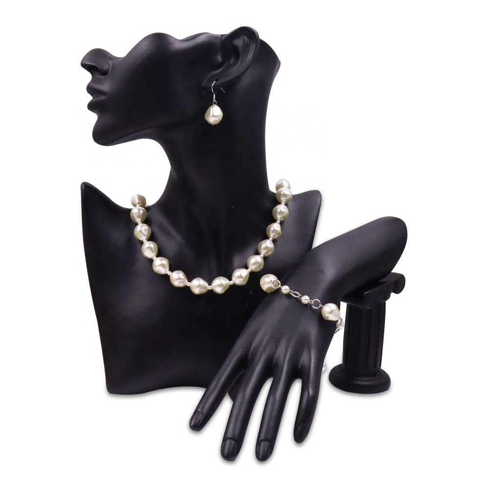 glass baroque pearl bracelet necklace pearl earring for baroque jewellery
