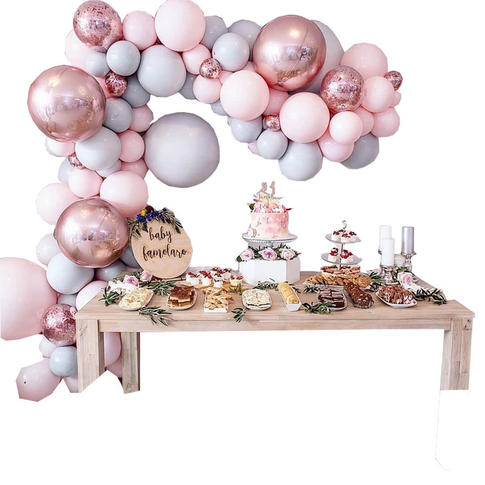 Pink Macarons ballons flower biodegradable balloons garland party balloon arch garland kit
