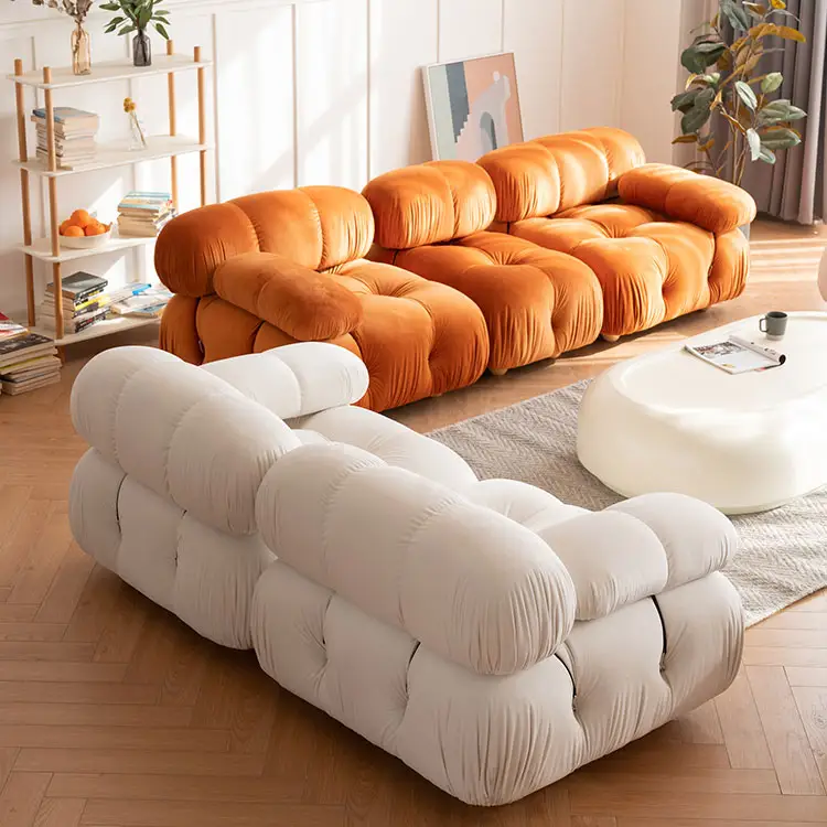 Multi-color Ultrasoft Boconcept Sectional Floor Boucle Modular Couch Camaleonda Bellini Sofa