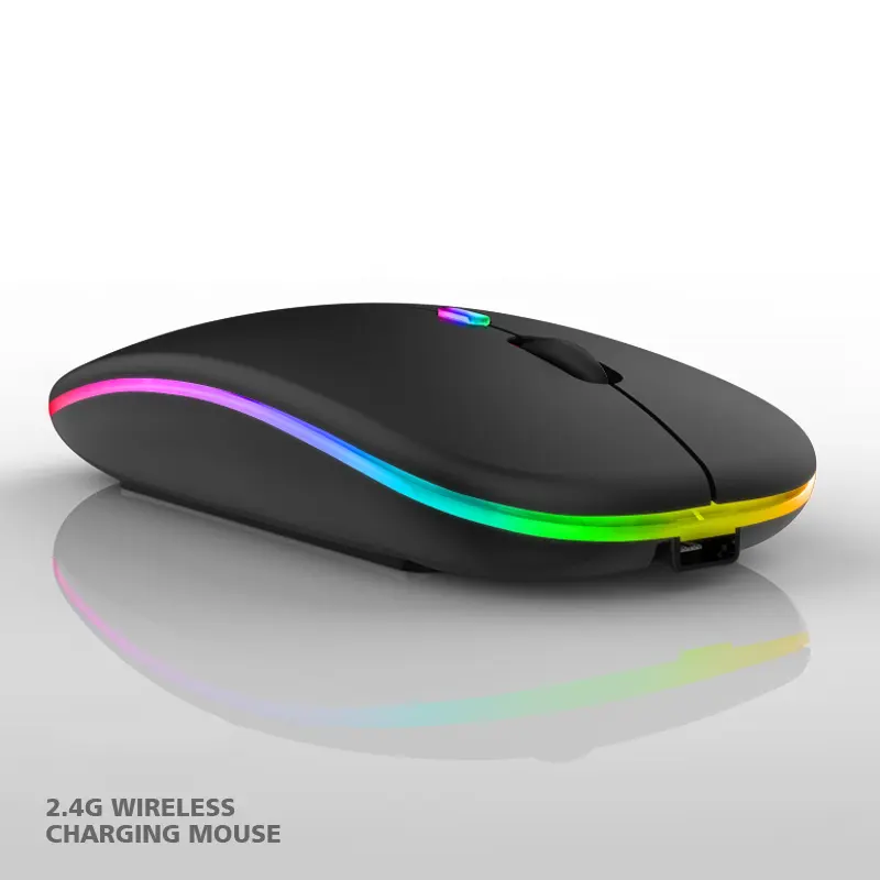 Laptop computer office gaming rechargeable mouse 2.4g mute wireless mouse