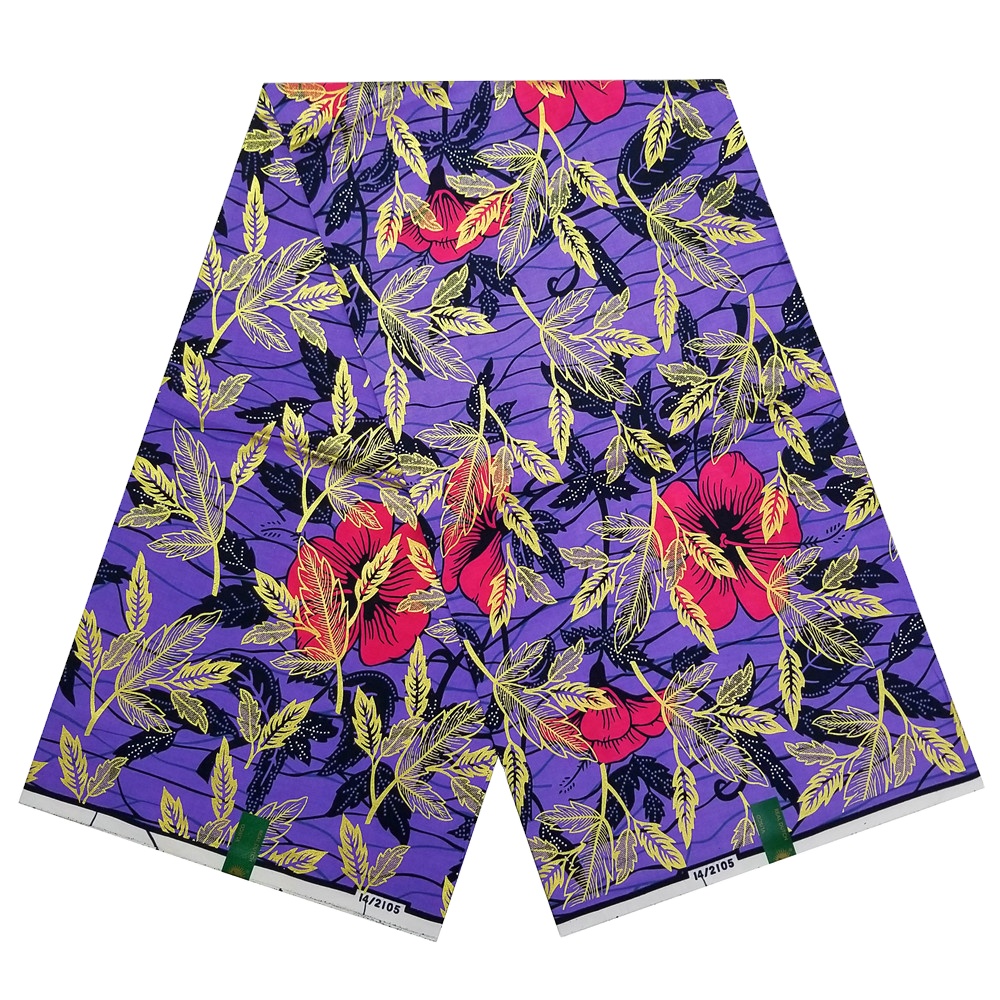 New Nigerian African Wax Fabrics 100%Cotton Print Ankara High Quality Original Pagne Veritable Super Golden Materialal