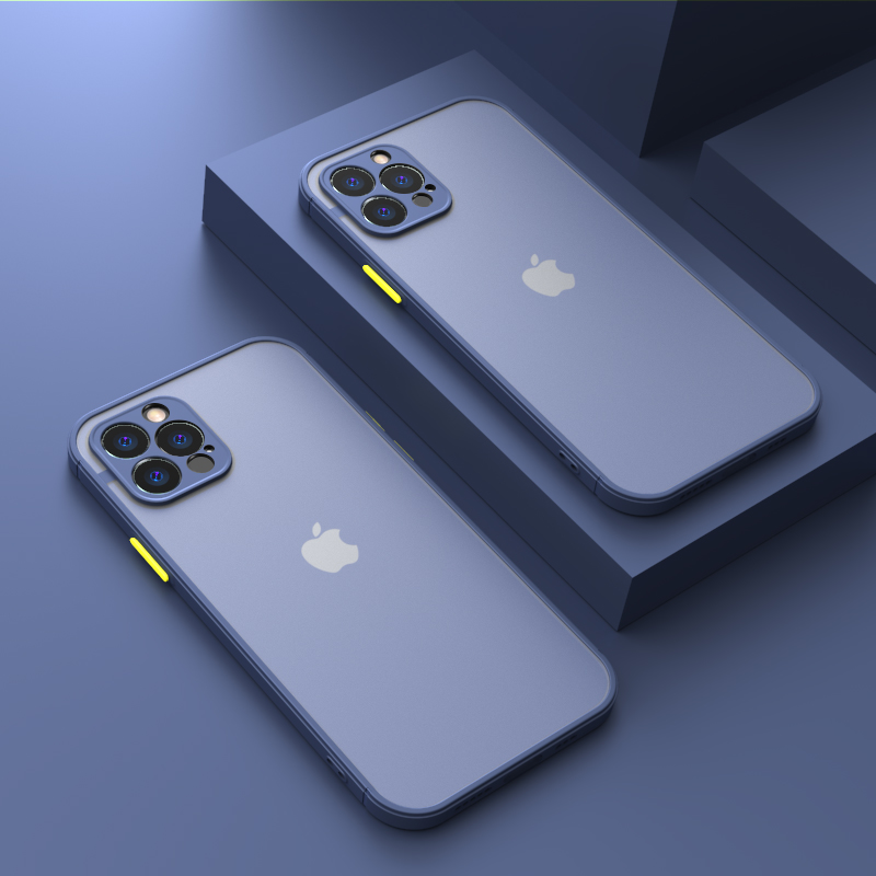 Ультратонкий матовый чехол из поликарбоната для сотового телефона iPhone 12 Pro Max Mini 11 X, задняя крышка, оболочка, чехлы для телефона, чехол для мобильного телефона