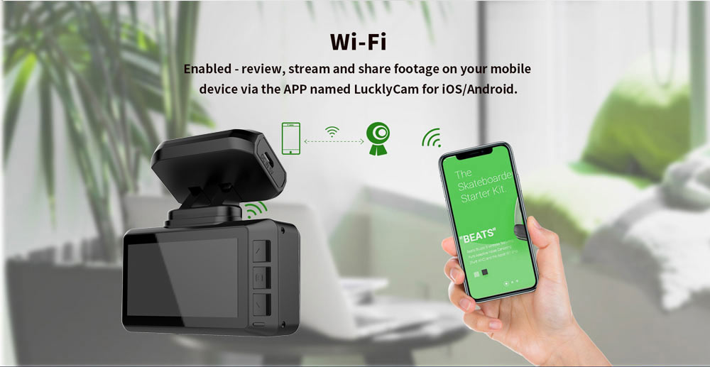 Best Full HD 4K Driver Dashboard Camera WIFI GPS Logger with 1080P Reverse Camera