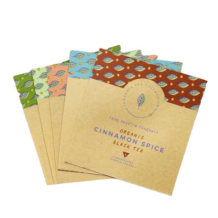 Eco Friendly Biodegradable Foil Kraft Paper tea bag custom printing kraft paper Sachet for Organic tea packing