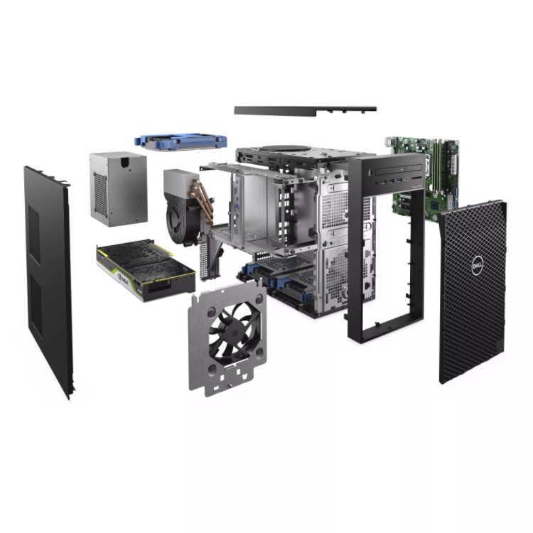 Точный Оригинал T3640 башня рабочей станции Core i5-10500, 8 Гб оперативной памяти 512 ГБ SSD Квадро P1000 4GB, рабочей станции, черный